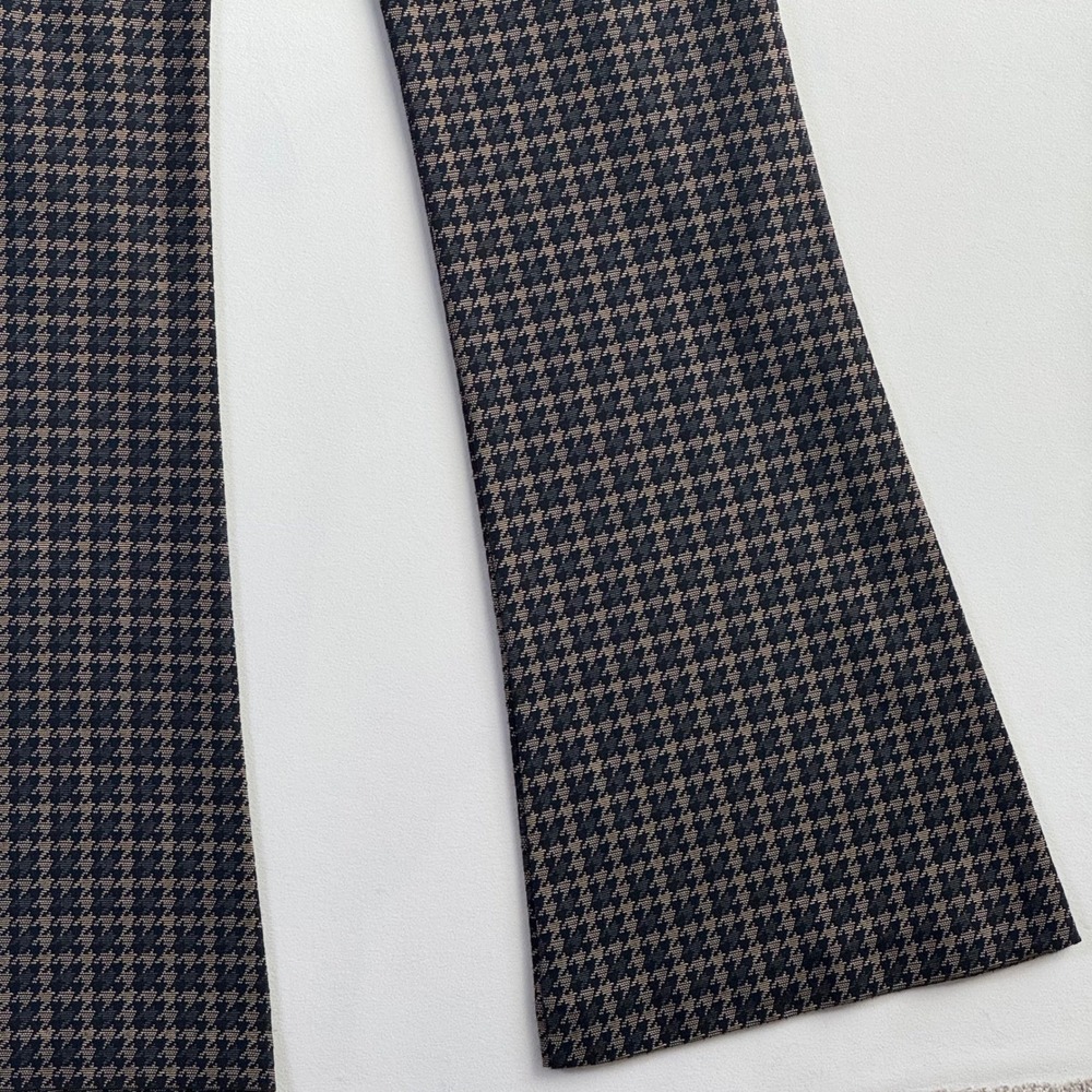 Avenue Montaigne Bellini Starling Houndstooth Flare Pants Brown Black Size 10 - Picture 10 of 14